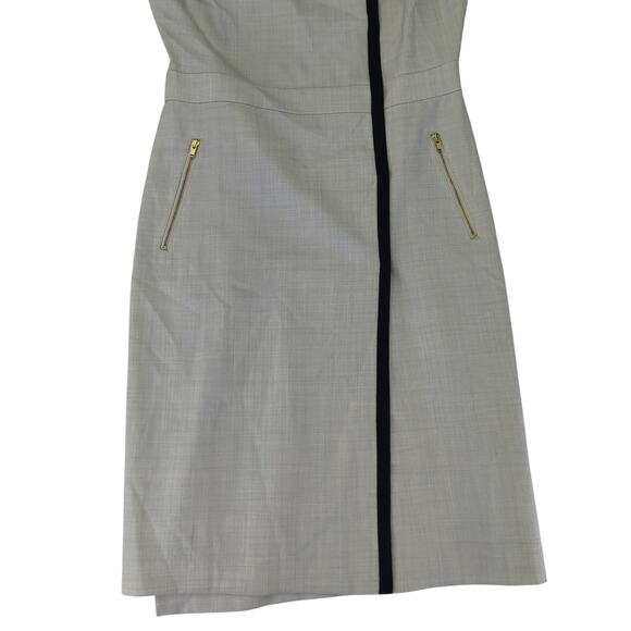 J.CREW Wrap Dress Super 120s 100% Wool Sleeveless Dress B8169 Women's 6 Snaps - Picture 4 of 11